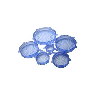 6-Piece Stretchable Fresh Food Cover Lids Multicolour