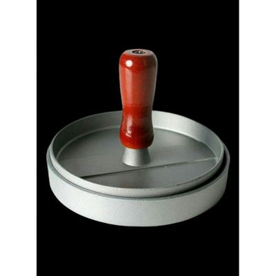 Metal Burger maker Silver/Dark Red 12cm