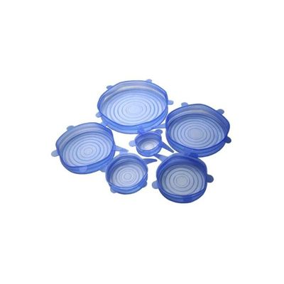 6-Piece Food Cover Stretch Lids Light Purple