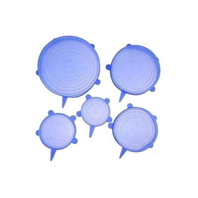 6-Piece Stretch Lids Blue