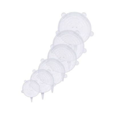 6-Piece Stretch Lids Set White