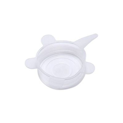 6-Piece Stretch Silicone Lids Clear