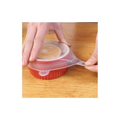 12-Piece Stretchable Food Storage Cover Lids Clear