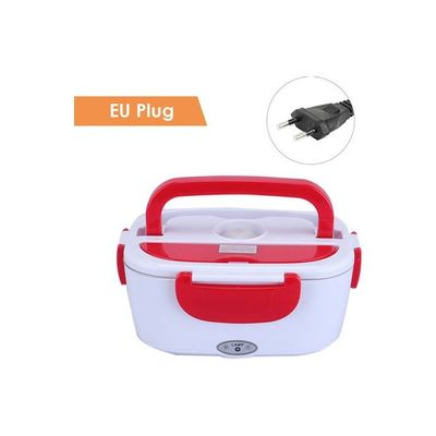 Portable Electric Lunch Box White/Red 24.5x11x11cm