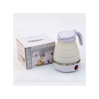 Electric Silicone Kettle Food Grade Travel Kettle White 500ml