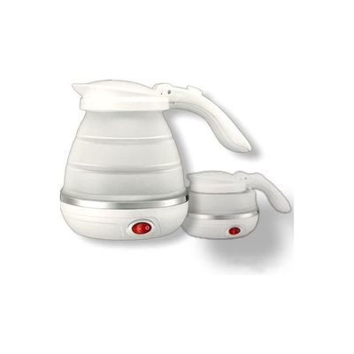 Electric Silicone Kettle Food Grade Travel Kettle White 500ml