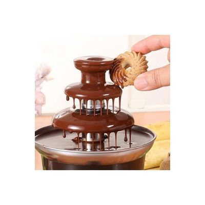 Mini Chocolate Heating Fountain Machine Brown 15x22x15cm