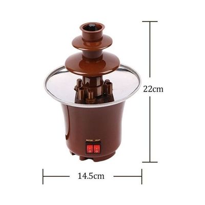 Mini Chocolate Heating Fountain Machine Brown 15x22x15cm