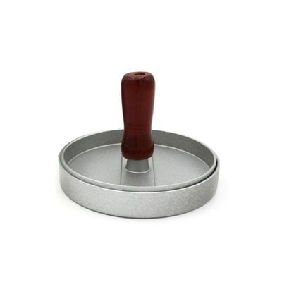 Aluminum Patty Maker Silver/Brown 118x118x80millimeter