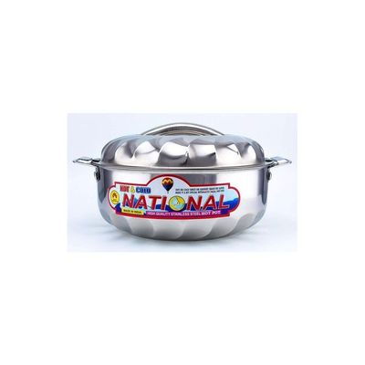 3-Piece Stainless Steel Hot Pot With Lid Set Silver