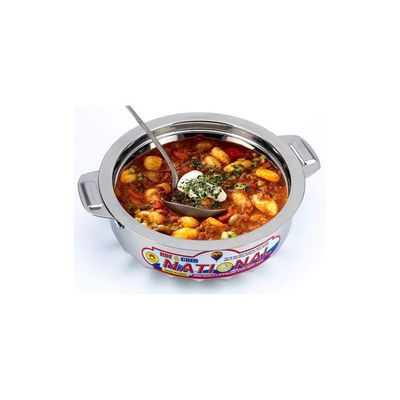 3-Piece Stainless Steel Hot Pot With Lid Set Silver