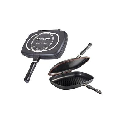 Double Sides Non-Stick Grill Pan Multicolour 36centimeter