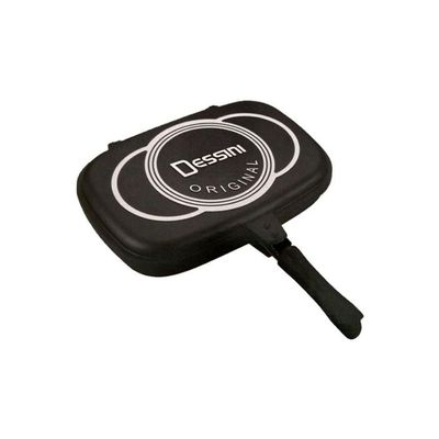 Double Sides Non-Stick Grill Pan Multicolour 36centimeter