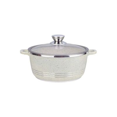 Granite Casserole Pot Cream 24cm