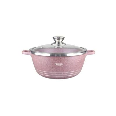 Non-Stick Cooking Pot Pink 24cm