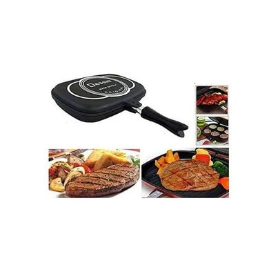 Teflon Grilling Pan Black/Silver 40cm