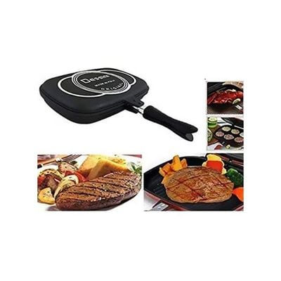 Double Side Die Casting Grill Pan Black 36centimeter