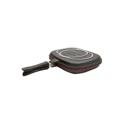 High Quality Non-Stick Double Sided Pressure Frying Pan Black/Silver 36 x 15 x 8centimeter