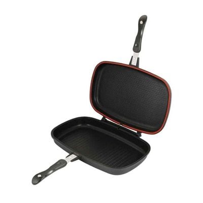 Double Sided Pressure Grill Pan Black 36centimeter