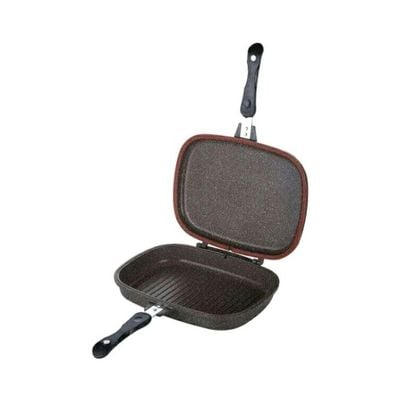 Double Grill Pan Grey/Brown