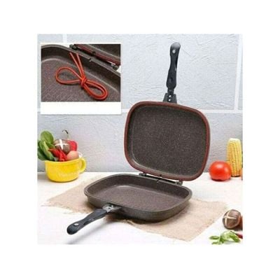 Double Grill Pan Grey/Brown