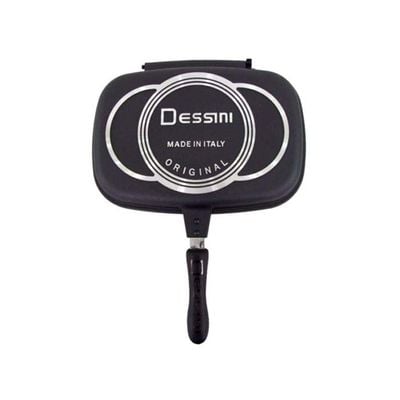 Double Sided Pressure Grill Pan Black 36centimeter