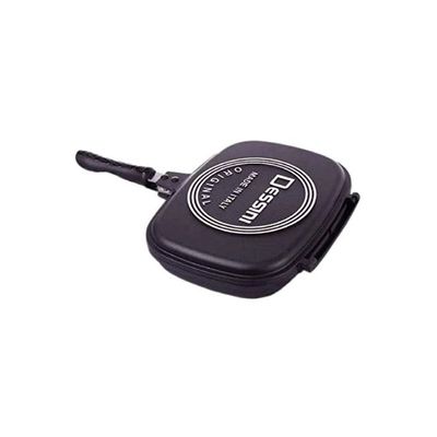 Aluminium Double Grill Pan Black/Silver 40cm Aluminium Double Grill Pan Black/Silver 40cm