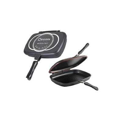 Double Grill Pan Black/Silver 40centimeter