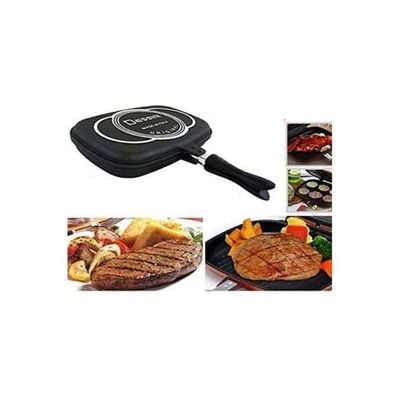 Double Sided Grill Pan Black 40cm