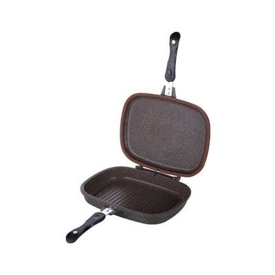 Double Side Grill Pan Black 40centimeter