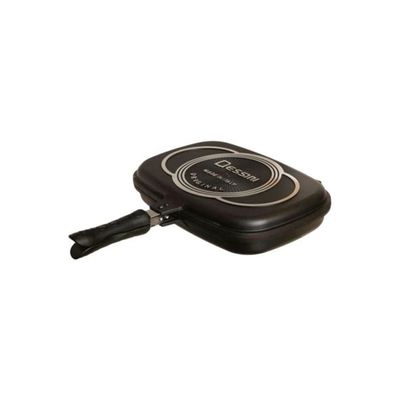 Double Sided Grill Pan Black/Silver 36cm