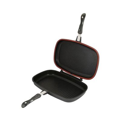 Double Sided Grill Pan Black/Silver 36cm