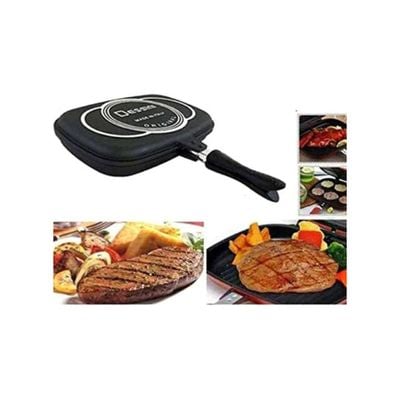 Double Sided Grill Pan Black 40cm