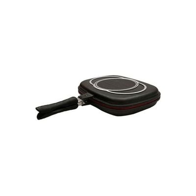 Double Grilling Pan Black/Silver/Red 40cm