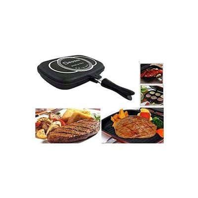 Double Side Die Casting Grill Pan Black 36centimeter