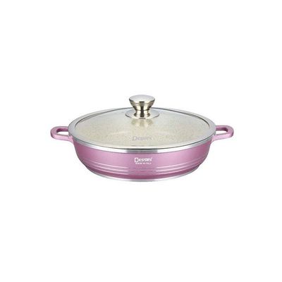 Granite Shallow Cooking Pot Purple 32centimeter