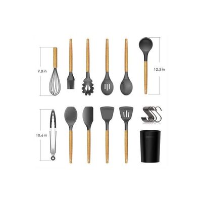 11-Piece Silicone Kitchen Utensils Set Multicolour one sizecm