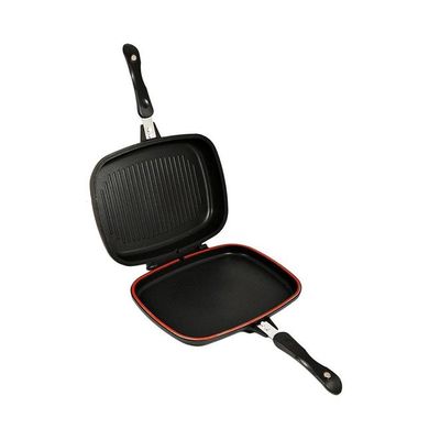 K32 Double Sided Grill Pan Black 32x6x24centimeter K32 Double Sided Grill Pan Black 32x6x24centimeter