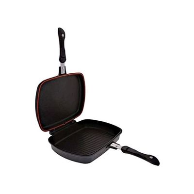 Aluminum Double Grill Pan Black Aluminum Double Grill Pan Black