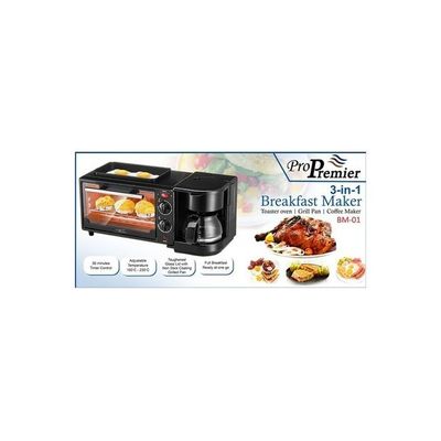 3 In 1 Breakfast Maker Black 3kg