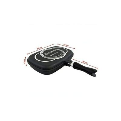 Aluminium Grilling Pan Black 36x15x20centimeter
