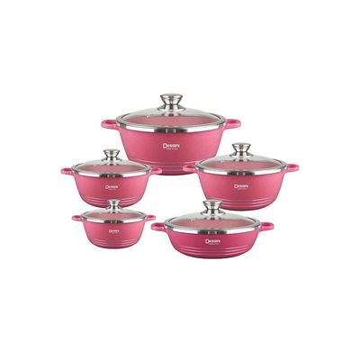 10-Piece Cookware Set Pink