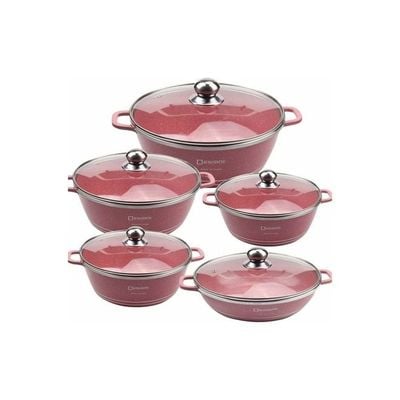 10-Piece Cookware Set Pink