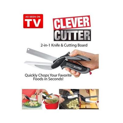 2-In-1 Clever Cutter Knife Black 9.5x2inch