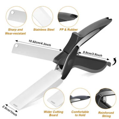2-In-1 Clever Cutter Knife Black 9.5x2inch