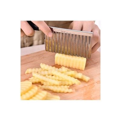 Stainless Steel Crinkle Wavy Slicer Silver/Black