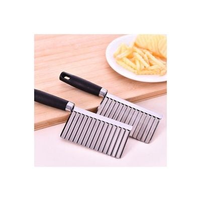 Stainless Steel Crinkle Wavy Slicer Silver/Black