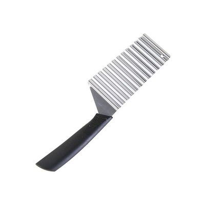 Wavy Potato Cutting Knife Silver/Black