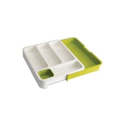 Plastic Cutlery Tray White/Green