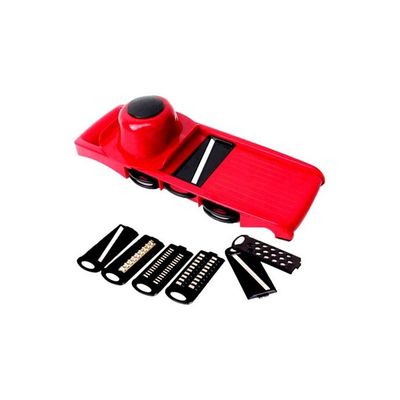 Stainless Steel Blade Vegetable Cutter And Peeler Set Red/Black 32x10x5.5centimeter